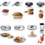 Bosch Çok Amaçlı Mutfak Robotu, Doğrayıcı ve Blender Fonksiyonlarıyla Kullanışlı - Altın - Gri