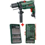 Bosch Darbeli Matkap 600 Watt 13MM + 15 Parça Matkap Ucu Vidalama Ucu + 25 Parça Vidalama Ucu Seti