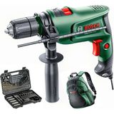 Bosch Darbeli Matkap 600 Watt 13mm + Bosch 103 Parça Matkap ve Vidalama Ucu Seti + Sırt Çantası