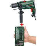 Bosch Darbeli Matkap 600W Anahtarsız Mandren ile 15 Parça Uç Seti ile Birlikte