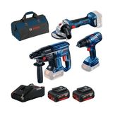 Bosch Darbesiz Matkap Seti 1000 W Güçlü 2 Adet 4 Ah Batarya ve Şarj Cihazı ile Mavi Renkli