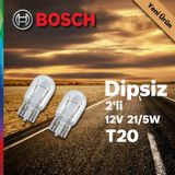 Bosch Dipsiz Ampul T20 12V 21/5W 2 Adet