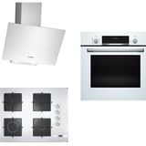 Bosch DWK64PJ20T - HBF534EW3T - POP7C2O12O Beyaz 3'lü Ankastre Set