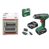 Bosch Easydrill 18V-40 2.0Ah Çift Akülü Matkap + Bosch Impact Control Vidalama Bits Uç Seti 8 Parça