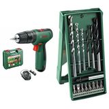 Bosch EasyImpact 1200 Akülü Darbeli Vidalama (12V, 1x Akü) + Bosch Beton Matkap Ucu ve Vidalama Seti, 15 Adet