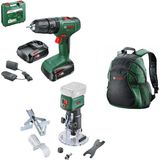 Bosch Easyimpact 18V-40 2X2.0 Ah + Advancedtrimrouter 18V-8 Freze + Sırt Çantası