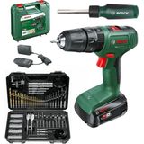 Bosch Easyımpact 18V-40 Akülü Darbeli Matkap Vidalama 2 Ah (Tek) Batarya, Bosch 103 Parça Uç ve Aksesuar Seti ve Tornavida
