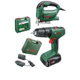 BOSCH Easyımpact 18V-40 Akülü Vidalama (TEK) Batarya 2 AH ve PST 650 Dekupaj Testere İkili Set