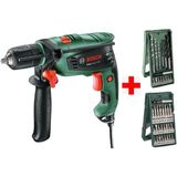 Bosch Easyimpact 550 Darbeli Matkap + 25 Parça Vidalama Ucu Seti + 15 Parça Matkap Ucu Vidalama Ucu Seti