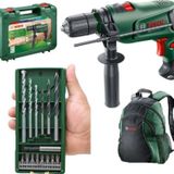 Bosch Easyımpact 600 Darbeli Matkap + 15 Parça Matkap Ucu Vidalama Ucu (Sırt Çantası Hediyeli)