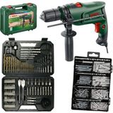 bosch Easyımpact 600 Darbeli Matkap , Bosch 103 Parça Profesyonel Matkap Ucu ve Aksesuarları + Bosch 173 Parça Kapsamlı Aksesuar Seti