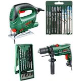 Bosch Easyimpact 600 Darbeli Matkap , Pst 650 Dekupaj Testere ve 25 Parça Aksesuar Seti