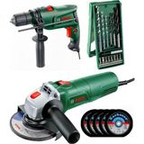 Bosch Easyimpact 600 Darbeli Matkap , Pws 700-115 Avuç Taşlama ve 20 Parça Aksesuar Seti