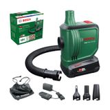 Bosch EasyInflate 18 V-500 hava yatağı için elektrikli hava pompası/hava pompası (1 x 2,0 Ah akü; 18 Volt sistem; şişirmek ve boşaltmak için; kartonda)