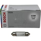 Bosch Eco 12V C5w 5W Sv 8.5-8 Halojen Sofit Tavan, Bagaj Ampulü 38 Mm 10 Adet