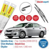 Bosch Eco Toyota Corolla 2007-2012 Silecek Takımı
