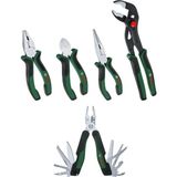 Bosch El Aleti Seti (Boru Anahtarı 250-YAN Keski 160-PENSE 180-KARGABURUN 180) 4 Parça Çok Amaçlı Alet Pense - Çakı (16 Özellik)