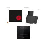 Bosch Elektrikli Ocaklı Üçlü Siyah Ankastre Set (HBF512BB1T - PKE611BA2E - DWK64PJ60)