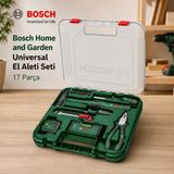 Bosch Ev Bahçe Universal El Aleti Seti 17 Parça - . - Yeşil - Siyah