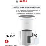 Bosch Evcil Hayvan Tüyü Toz ve Virüs Giderici Aktif Karbon Hepa Filtreli Alman Mühendisliği Kompakt Tasarım Hava Temizleme Cihazı - Beyaz