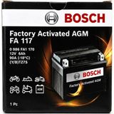 Bosch FA117 Agm Motosiklet Aküsü 12V 6AH 90A YTZ7S Bakımsız Fabrika Aktivasyonlu