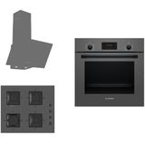 Bosch & Ferre Grigio HBF512BH1T - SS208 - D088 Gri 3'lü Ankastre Set
