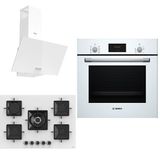 Bosch & Ferre Large Whiteline HBF512BW1T - SS036 - D087 Beyaz 3'lü Ankastre Set