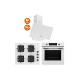 Bosch & Ferre New White City 3 Lü Ankastre Set - Ultra Sessiz Davlumbaz - 42 Db ( Hua717bv0t - Ss206 - D087-Sa) Buhar Destekli