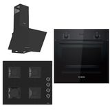 Bosch & Ferre Sanremo SS205 - D086 - HBF512BB1T Siyah 3'lü Ankastre Set