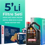 Bosch Fiat Doblo 1.6 Dizel Motul Motor Yağlı 2015-2023 5'li Filtre Bakım Seti