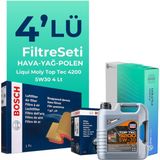 Bosch Fiat Linea 1.3 Dizel Filtre Bakım Seti Liqui Moly Motor Yağlı Euro 5 (2009-2017) 4 Lü