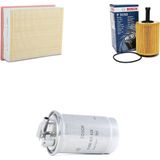 Bosch Filtre Bakım Seti Audi A4 2.0 TDI BLB BNA BRE BRF Motor 2005-2008 Hava + Yağ f. + Yakıt Filtre Bosch
