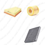 Bosch Filtre Bakım Seti Skoda Roomster 1.2 Benzinli 2007-2010 Hava + Yağ F. + Polen Filtre Bosch