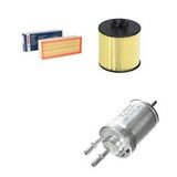 Bosch Filtre Bakım Seti Volkswagen Jetta 1.4 TSI 2007-2010 140-170 Beygir BMY CAVD Motor Hava + Yağ f. + Yakıt Filtre Bosch