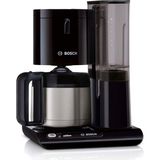 Bosch Filtre Kahve Makinesi Styline TKA8A053, Aroma Sensörü, Paslanmaz Çelik Termos Sürahi 1,1 L, 8-12 Fincan Için, Otomatik Kapatma, Kireç Çözme Sistemi, Damlama Önleyici, Çıkarılabilir Su Deposu (1