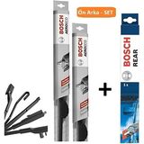 Bosch Ford Fiesta (2017 - ) Ön Arka Silecek Muz Tipi Takım Flat Wiper