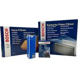 Bosch Ford Focus 1 1.6 Benzinli Bosch Filtre Bakım Seti 1998-2005 Hava+Yağ+Karbonlu Polen+Orj Benzin Filtresi