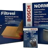 Bosch Ford Focus 1.6 Tdcı Filtre Bakım Seti E5 2011-2015 3F Hava-Yağ-Normal Polen