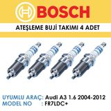 Bosch FR7LDC+2004-2012 Audi A3 1.6 Bosch Çift Tırnak Buji Takımı