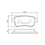 Bosch Fren Balatası Arka 106mm Megane Iıı Hatchback 1.6 16v 08