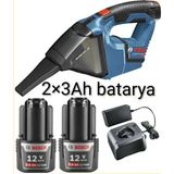 Bosch Gas 12 Volt 3 Amper Çift Batarya Şarlı El-Araç Süpürgesi