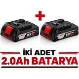 Bosch Gba 18V 2.0AH Li-Ion Batarya Akü 2'li Set