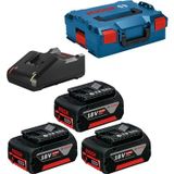 Bosch Gba 18V 5,0Ah(3X) Başlangıç Seti L-Boxx İle 3 X 5,0Ah Pil Ve Gal 18-40 Cv Şarj