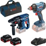 Bosch Gbh 180 + Gdx 180 + 2x Gba 18V 4.0AH Akü + Şarj Cihazı Set (0 615 990 M30)