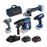 Bosch Gbh 180-LI + Gsr 180-LI + Gws 180-LI + Gdx 180-LI 2 Adet 4 Ah Batarya + Şarj Cihazı + Bez Çanta