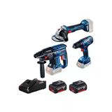 Bosch Gbh 180-Li + Gsr 180-Li + Gws 180-Li + Raf Bag Takım Çantalı 2X4 Ah Akülü Elektrikli El Aletleri Seti 0615990M8y