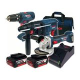 Bosch Gbh 180-LI Gsr 180-LI Gws 18V-8 Akülü Vidalama Seti 2 Adet 4,0 Ah Li-on Akü ile Çok Amaçlı Kullanım - AKÜLÜ VİDALAMA