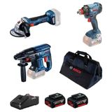 Bosch GBH 180-LI + GWS 180-LI + GDX 180-LI Delici ve Taşlama Seti