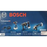 Bosch Gbh 18V-26 Akülü Kırıcı Delici + Bosch Gdx 18V-200 Akülü Darbeli Somun Sıkma + Bosch Gws 18V-10 Akülü Avuç Taşlama 0615990N21
