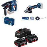 Bosch Gbh180Li Kırıcı Delici + Gws180Li Şarjlı Taşlama+2X5Ah Akü+1Xdolum Cihazı